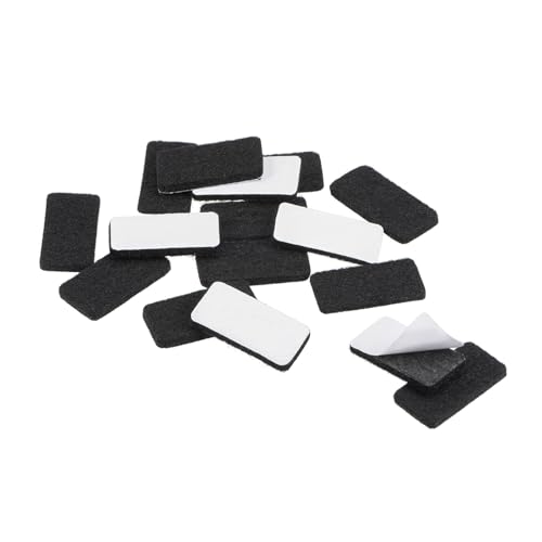 LIUONZTFD 48 Stück Möbel-Pads, 30 mm x 15 mm, Selbstklebende Filz-Pads, 3 mm dick, schwarz von LIUONZTFD