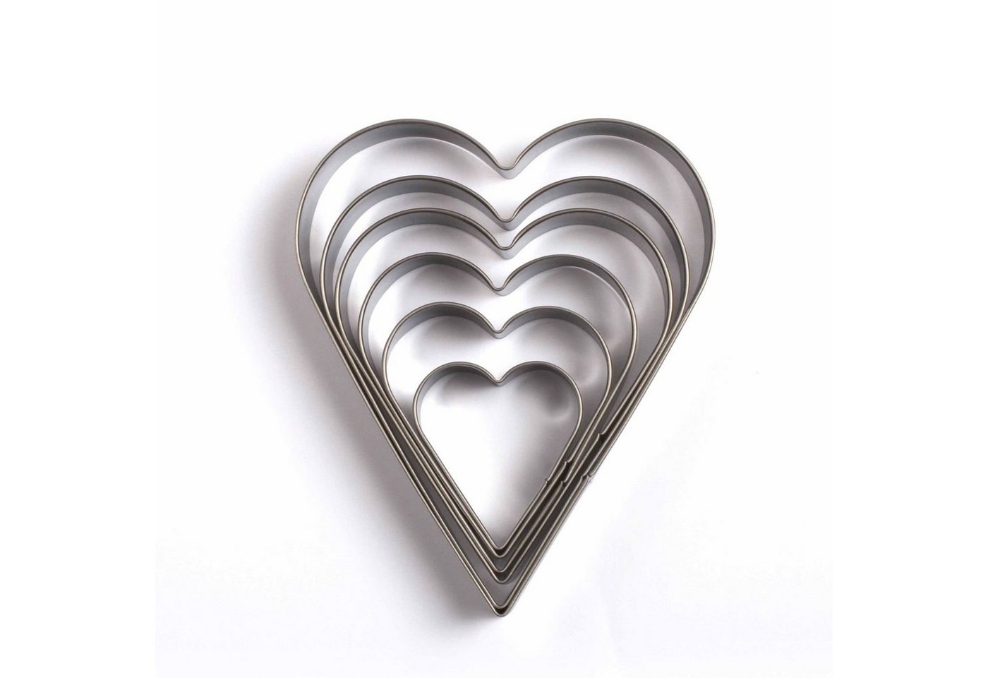 LIVOO Auflaufform LIVOO Plätzchenausstecher-Set Herz Herzausstecher 6 Größen Edelstahl von LIVOO