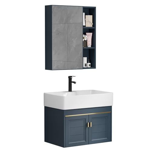LLZJDDPLY Bathroom Furniture – Waschtisch mit Unterschrank und Spiegelschrank – Badmöbel Set for kleine bäder (Color : B, Size : 61.5x40.5cm/24.2x15.9in) von LLZJDDPLY