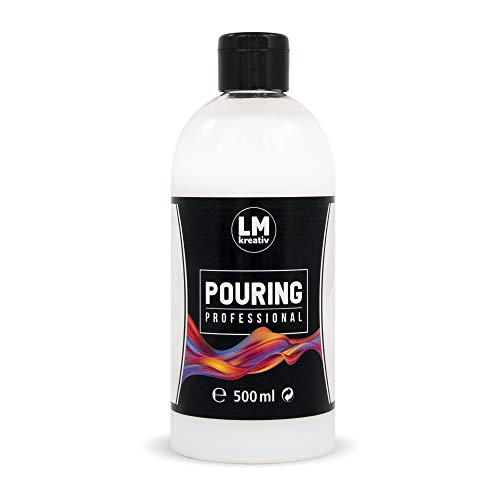 LM Pouring Professionell AUF ACRYL Basis (0,5 Liter) - Transparent, Gieß-Farbe, Acrylic-Pouring, Puddle-Pouring, Dirty-Pouring, Gieß-Medium von LM-Kreativ