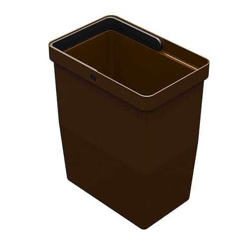 LM 530 ECO | 8-Liter-Mülleimer aus recycelbarem Material | Platzsparender Küchenmülleimer | 15 x 23 x 28,5cm | Kompatibel mit LM-Mülltrennungssystem | Braun von LM LANKA JA MUOVI