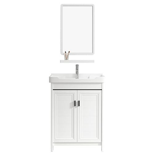 LMXRYPD Badezimmermöbel Set. Badezimmerschrank mit Waschbecken. Mit Warm- und Kaltwasserhähnen. Für Badezimmer, Waschküche (Color : B) von LMXRYPD