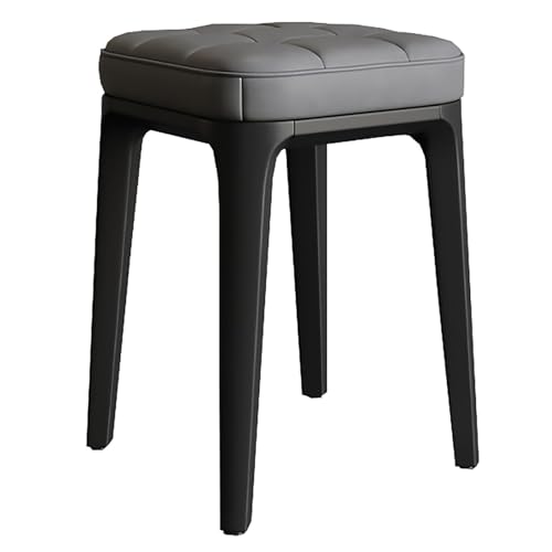 LMXRYPD Dining Chairs, Stapelstühle, Gepolsterter PP-Polsterstuhl ohne Armlehnen, Für Esszimmer und Schlafzimmer (Color : Light Grey) von LMXRYPD