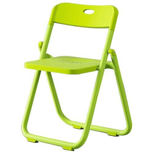 LMXRYPD Klappstuhl aus Metall. Büro Chair. Tragbar und für Schulungen und Vorlesungen Geeignet. Sitzgröße 39 x 39 cm, Sitzhöhe 47 cm (Color : Green Legs and Green face) von LMXRYPD