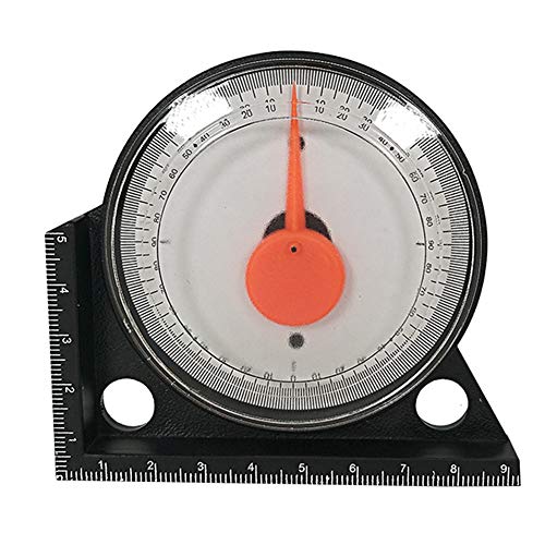 Winkelmesser Hohe Präzision Mini Slope Messgerät Neigungsmesser Multifunktions Tilt Level Lineal Magnetischer Zeigerwinkel Meter(9,5x9,5 cm) von LNIMIKIY