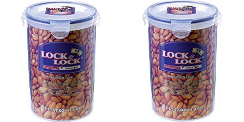 2 x Lock and & Lock Round Food Container 1.8L HPL933D by Lock & Lock von LocknLock