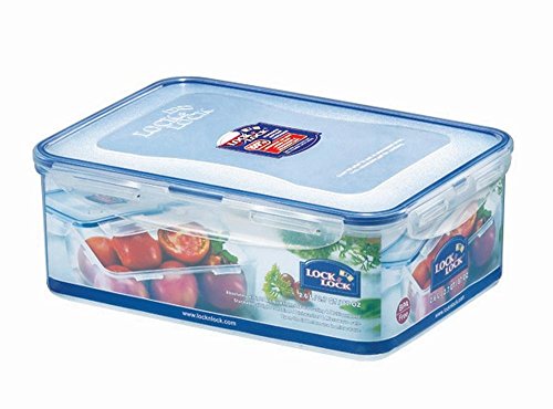 Lock & Lock Frischhaltedose, Vorratsbox, 2,6 Liter, rechteckig, transparent, 6 Stück, 248 x 180 x 93 mm von LocknLock