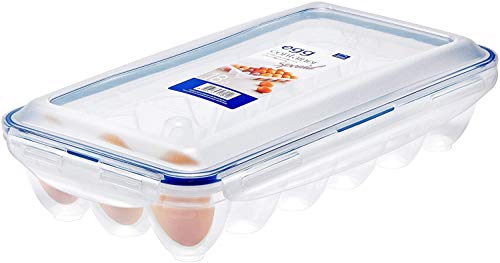 Lock & Lock Egg Multifunktionsbox Transportbox für 18 Eier, Transparent/Blau von LocknLock