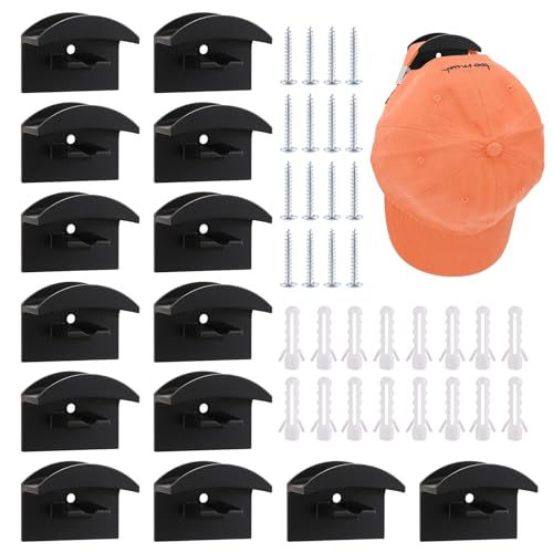 LOLYSIC 16 Stück Selbstklebende Huthaken 3,2 x 4,8 CM Hutablage Wand, geeignet für alle Arten von Hüten, Kopfhörern, Schals, Taschen, Schlüsselanhängern von LOLYSIC