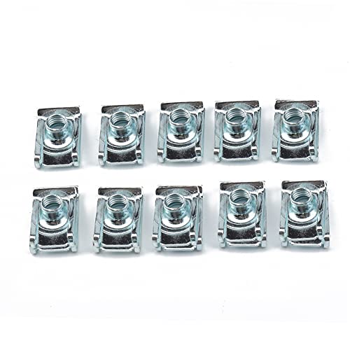 M8 Gewinde Clip Mutter, 10 Stück M4 M5 M6 M8 Blechmutter Edelstahl Schnappmutter U-Typ Klemmmuttern Spire Clips Lug Nuts Befestigungen Panel Blechmuttern Clips für Auto Motorader von LSGGTIM