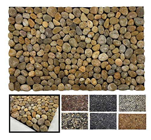 LucaHome Fußmatte, Naturstein, 100% natürlich, poliert, hochwertig, handgefertigt, umweltfreundlich, aus Stein, Fußmatte, für den Eingangsbereich, ideal für den Außenbereich und Dekorieren von LUCA HOME