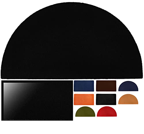LucaHome - Synthetische Kokos Fußmatte, 40x70 cm, Schwarz Semiluna mit Rutschfester Unterseite, Glatte Kokos Fußmatte, saugfähige Fußmatte, Hauseingang, ideal für Außentür oder Flur von LUCA HOME
