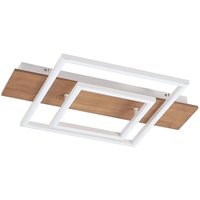 Lucande Chariska LED-Deckenlampe Holz weiß 60 cm - holz dunkel, weiß von LUCANDE