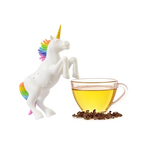 Kreative Silikon-Tee-Ei, Tee-Ei für losen Tee Cute, wiederverwendbare Tee Diffusor Filter. (Buntes Einhorn) von LUHEVIDIA