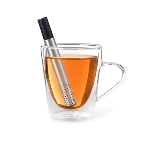 Tee-Ei für losen Tee, langer Griff Tee-Ei-Filter 304 Edelstahl Teesieb für losen Tee, wiederverwendbare Fine Mesh Tea Diffuser Filter Urlaub Geschenke für Teeliebhaber von LUHEVIDIA