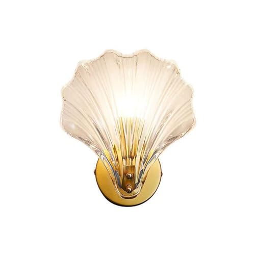 LUOYAOB Wandleuchten Kreative Wandleuchte in Muschelform Kristallglas & All-Kupfer Basis Shell Wandleuchten Lampe for Esszimmer Wohnzimmer Nachttisch Indoor Deko Beleuchtung von LUOYAOB