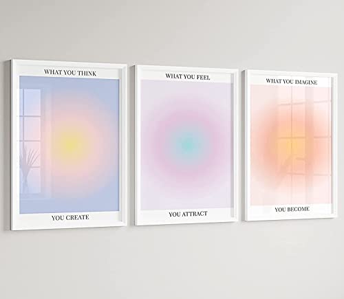 LXTOPN Aura Engel Zahlen Poster Sets,Spirituelle inspirierende Leinwand Wandkunst Bilder,Moderne Minimalistische Stil Wanddekoration für Schlafzimmer Büro Wohnzimmer, ungerahmt (3 * 21x30cm, TSH1) von LXTOPN