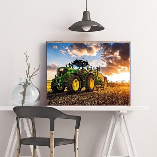 LXTOPN Maschine Traktor Bilder Leinwandbild,Landwirtschaft Ernte Landschaft Leinwand Malerei,Moderne Druck Poster Traktor leinwand Ölgemälde Dekor Kein Rahmen (A01, 70x105cm) von LXTOPN