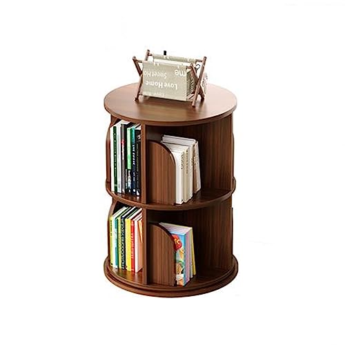 LYFDPN Mehrschichtiges drehbares Bücherregal, um 360° drehbares Bücherregal für kleine Räume, stehendes Bücherregal, Schlafzimmer, Wohnzimmer, Arbeitszimmer von LYFDPN