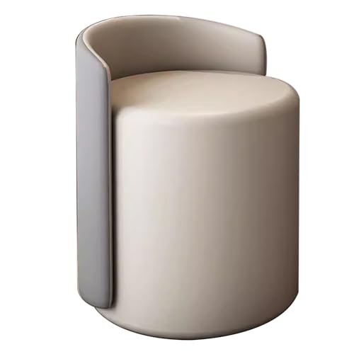 LYXXJRYBHD Kosmetik Stuhl, Vanity Chair, Hocker für Schminktisch, Schminkstuhl Mit Rückenlehne, 360° Drehbar, für Wohnzimmer, Schminkzimmer, Schlafzimmer (Color : Dark Gray) von LYXXJRYBHD
