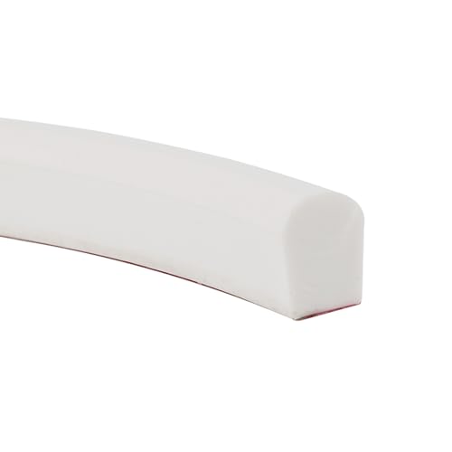 Schwallschutzleiste Dusche, 100/200cm Silikon Wasserstopper Selbstklebend, Duschschwelle Spritzschutz, für Küche, Toilette, Duschabtrennung (15 X 20 MM (1M Weiß)) von LZLUCKCOME