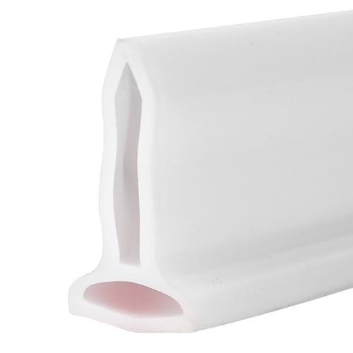 Schwallschutzleiste Dusche, 200cm Silikon Wasserstopper Selbstklebend, Duschschwelle Spritzschutz, für Küche, Toilette, Duschabtrennung (15 X 30 MM) von LZLUCKCOME