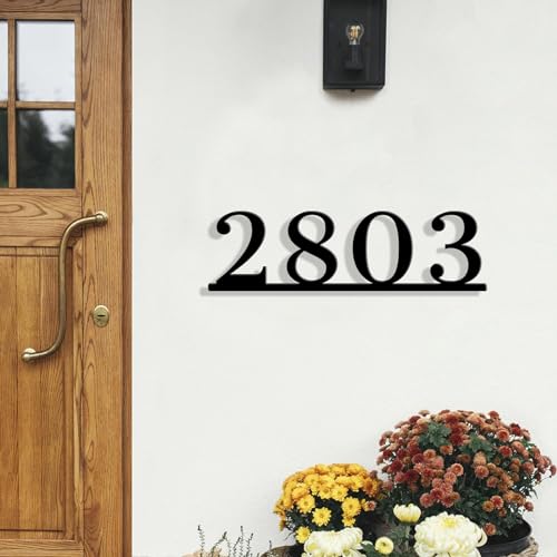 LZXSXZ Hausnummer, Personalisierte Hausnummer, Hausnummernschild mit Gravur Straßenname und Nummer, Wetterfest Rostfrei Anpassbare Hausnummer, Verschiedene Größen und Farbe zur Auswahl von LZXSXZ