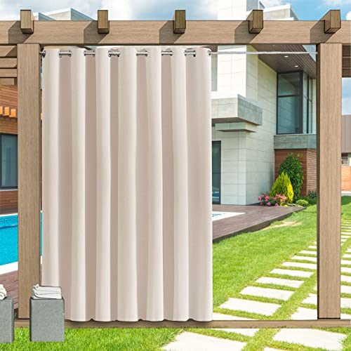 Outdoor Vorhang Wetterfest, 1 Stück Outdoor Vorhang Wasserdicht Wetterfest Blickdicht mit Ösen, 24 Farben Sichtschutz Sonnenschutz Outdoor Gardine für Veranda, Pergola, Laube, B213xH213CM von LZXSXZ