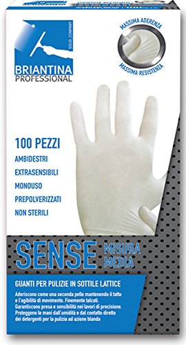 Die briantina gua02603 a Handschuhe Sense Latex, Medium, 100 Stück von La Briantina