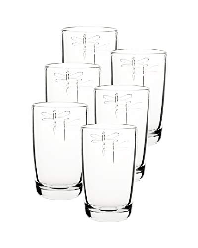 La Rochere Set mit 6 Stück 397 ml Libellen-Doppel-Gläsern. von La Rochère