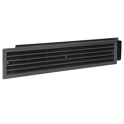 La Ventilation PTT459N Teleskop-Gitter aus Kunststoff, rechteckig, 452 x 90 mm, Schwarz von La Ventilazione