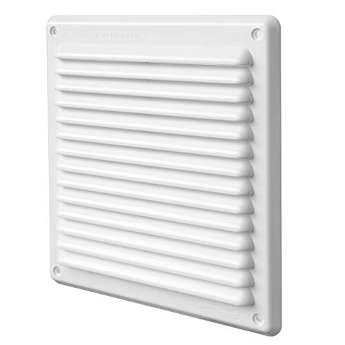 Die Ventilation A2023B Kunststoff-Ventilationsgitter Eckig aus Kunststoff, weiß, 204 x 230 mm von La Ventilazione