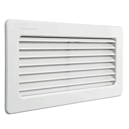 La Ventilation C229B Gitter Endstück 256 x 126 mm aus ABS zum Einbau Farbe Weiß von La Ventilazione