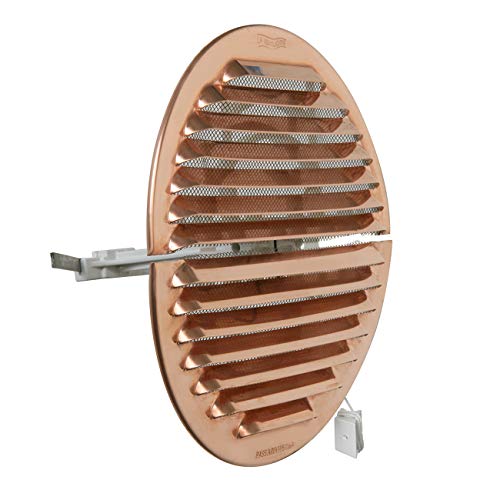 La Ventilation GRADF160R Lüftungsgitter rund, klappbar, aus Kupfer, mit Insektennetz, Durchmesser 175 mm von La Ventilazione