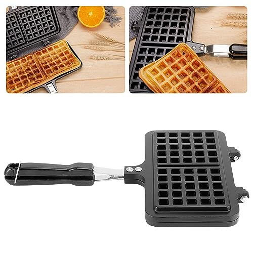 Ladieshow Doppelseitige Bratpfanne, Waffelkegelmacher, Pfannkuchenbereiter, abnehmbares Backblech, Aluminiumlegierung, Waffelmacher, Pfanne, antihaftbeschichtet, für Frühstück, Pfannkuchen, Frittatas, von Ladieshow