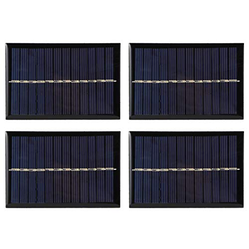 Ladieshow Solarpanel, 4 STK. 0,6 W 6 V Mini-Solarpanel-Modul Photovoltaik-Solarzellen Outdoor-Camping-Batterieladegerät DIY-Teile von Ladieshow