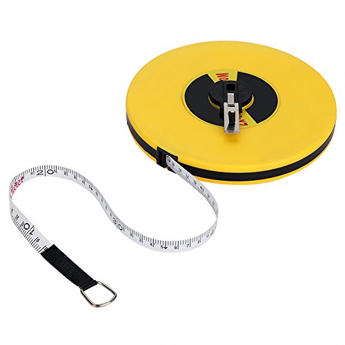 Ladieshow Tape Measure, 50 Meter Fiberglas-Messlineal Langband-Messwerkzeuge zum Messen von Straßen-, Eisenbahn- und Elektrokonstruktionen von Ladieshow