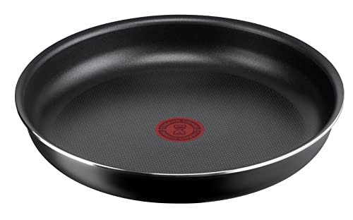 Lagostina Ingenio Essential Plus Bratpfanne Ø 22 cm, antihaftbeschichtet, aus Aluminium für Gas und Backofen, mit Thermosignal-Kochanzeige, verwendbar mit abnehmbarem Griff von Lagostina