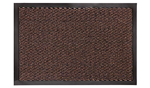 LA KO Sauberlaufmatte Luzern Größen - Fußmatte aus Polypropylen/Rücken mit erhöhter Rutschfestigkeit (braun, 90 x 150 cm) von LA KO