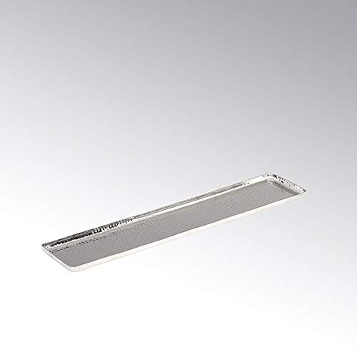 Lambert - Kerzentablett, Tablett - Darian - Aluminium - rechteckig - vernickelt - klein - L 60 cm von Lambert