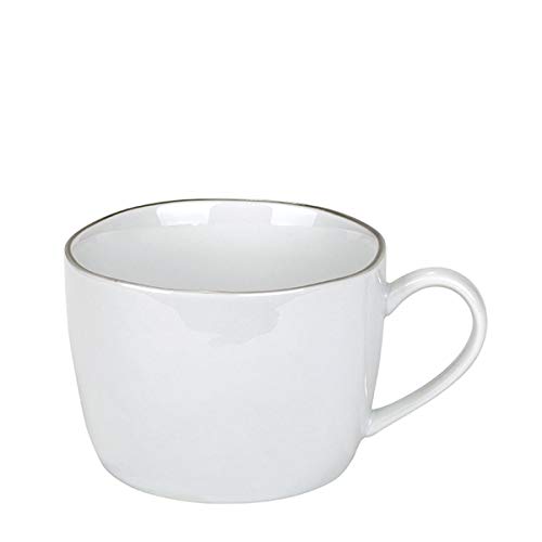 Lambert [DL] Piana Kaffee-/Teetasse Weiß Rand Grau von Lambert