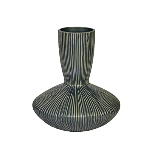 Lambert - Vase, Blumenvase, Gefäß - Issey - Keramik - Farbe: rauchgrau - (ØxH) 27,5 x 30,5 cm von Lambert
