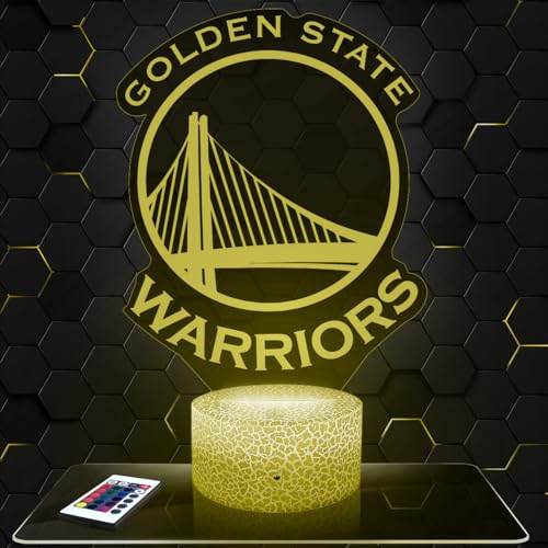 Nachttischlampe Logo Golden State W Basketball deko Basketball USA. Geschenkidee Mann objekt Logo Golden State W Basketball Nachtlicht Erwachsene deko Zimmer. von Lampephoto.fr