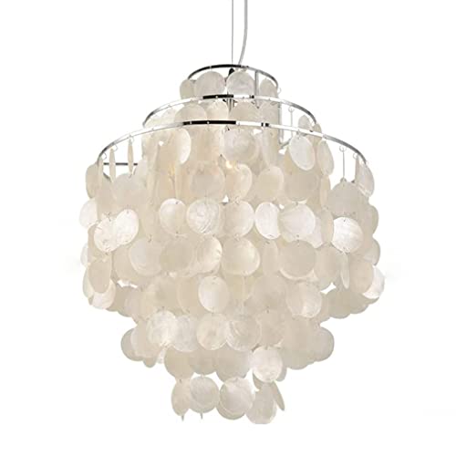 Modern Kronleuchter LED Pendelleuchte Wohnzimmerlampen Schlafzimmerlampe Muschellampe Esstisch Esszimmerlampe Kinderzimmer Deko Hänge Leuchten Weiß Innen Hängeleuchte Deckenlampe Bar Lampe von Lanekd