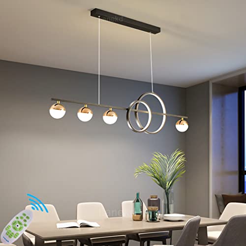 Lanekd Esstischlampe Esszimmerlampe Modern LED Pendelleuchte Dimmbar Mit Fernbedienung 120CM Hängeleuchte Schlafzimmer Decke Hängelampe Für Büro Wohnzimmer Küchen Leuchten von Lanekd