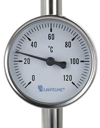120 Grad Anlegethermometer analog für Heizung Warmwasser Kaltwasser Thermometer zum Anlegen an Rohre Analog Komtaktthermometer von Lantelme