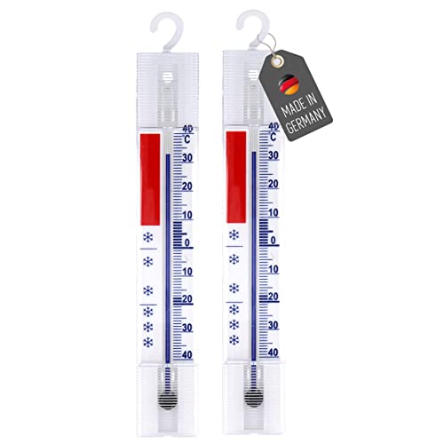 Lantelme 2 Stück Kühlschrankthermometer Set mit Haken auch für Kühlgeräte wie Gefrierschrank und Kühltruhe Analog Kühlschrank Thermometer 3292 von Lantelme