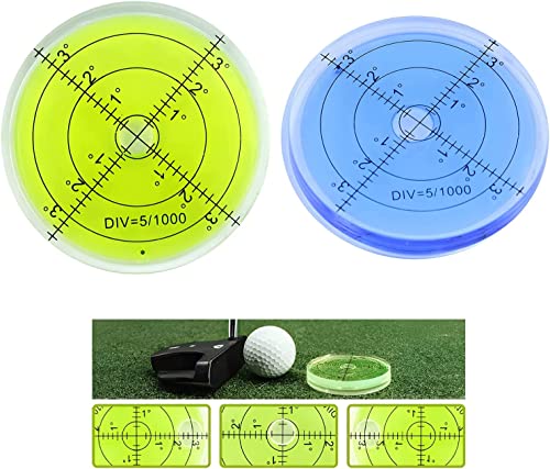 LaoSShu Pro Putt Green Reader, Golfballmarker, Golf-Putthilfe, runde Wasserwaage, hochpräzises Lesegerät, Golfzubehör (Color : 2Pcs) von LaoSShu