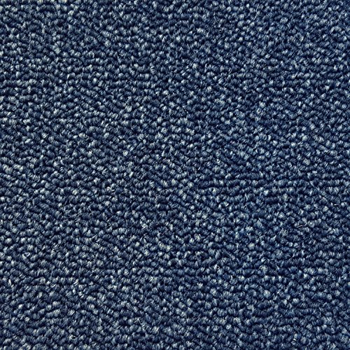 Teppichboden Schlingentextur Kurzflor Auslegware Bodenbelag blau 350 x 400 cm. Weitere Farben und Größen verfügbar von misento