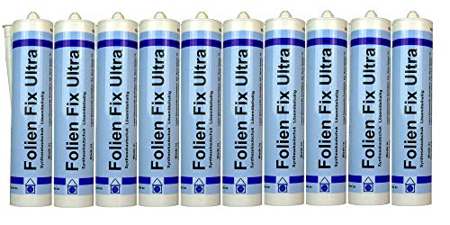 10 Stück Folienkleber Ultra- Dampfbremsenkleber, Dichtkleber, Luftdichtungskleber Folien Fixkleber Ultra Kartusche 300 ml. Starkes Haftspektrum von Latzel Dämmstoffe